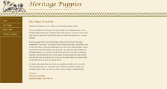 Desktop Screenshot of heritagepuppies.com