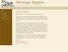 Tablet Screenshot of heritagepuppies.com